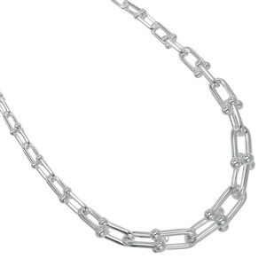 Tiffany Co Graduated Link Necklace Sterling Silver